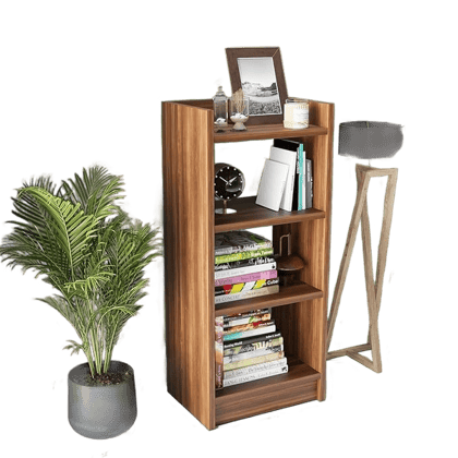3 Layer Engineered Wood Multipurpose Rack, Open Bookshelf, Storage Organizer Stand BS-1(90x33x24cm) Brown