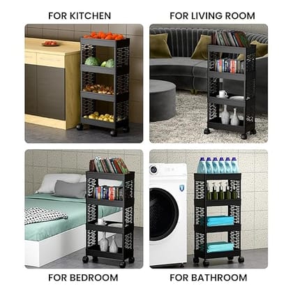 MULTI -Layer Kitchen Rack | Multipurpose Shelf for Utensils, Cutlery & Spices | Space-Saving Organizer for Home & Pantry (Casual, 4 LAYER)