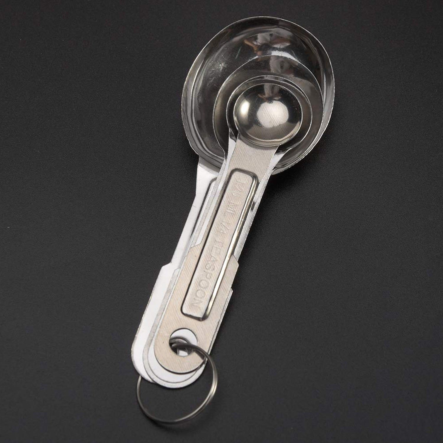 Stainless Steel Measuring Spoons Set - 4pcs, Anti-Rust for Kitchen & Baking