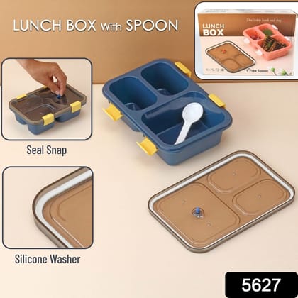 Plastic Lunch Box for Kids, Lunch Box for Kids 3 Compartment Insulated Lunch Box Tiffin Box for Boys, Girls, School & Office Men (3 Compartment Lunch Box) Plastic Lunch Box for Kids, Lunch Box for Kids 3 Compartment Insulated Lunch Box Tiffin Box for Boys, Girls, School & Office Men (3 Compartment Lunch Box)