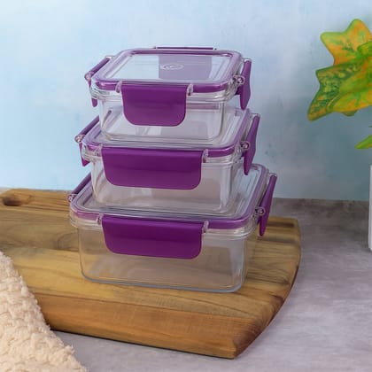 Airtight Square Food Storage Container Set (3 Pc) Airtight Square Food Storage Container Set (3 Pc)