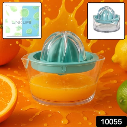 Manual Drink Orange Lemon Citrus Lime Fruit Juice Juicer Squeezer, BPA Free, Press & Pourer With Lid Plastic Manual&nbsp;(1 Pc)