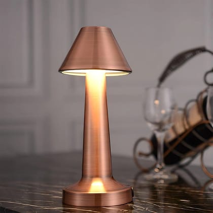 LED Lamp with Touch Control | Decorative Desk Lamp, Portable Metal LED Table Lamp, USB Rechargeable, 3 Color, 3 Levels Brightness, Dimmable Eye Protection Modern Lamp for Home Decor Party Kids Room Bedroom (1 Pc)
