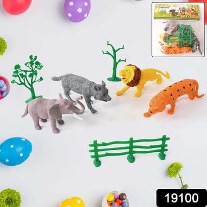 TTG Small Wild Animal Toy Set for Kids (Pack of 4 Animals) TTG Small Wild Animal Toy Set for Kids (Pack of 4 Animals)
