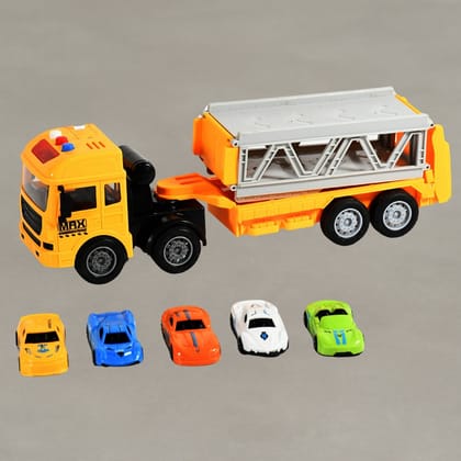 Realistic Long-Haul Toy Vehicle Transport Playset with Lights and Sound Realistic Long-Haul Toy Vehicle Transport Playset with Lights and Sound