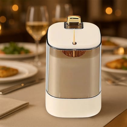 Toothpick Holder Dispensers, Automatic Toothpicks Container, Toothpicks Storage Dispensers Box, for Home Living room Kitchen Restaurant (1 Pc) Toothpick Holder Dispensers, Automatic Toothpicks Container, Toothpicks Storage Dispensers Box, for Home Living room Kitchen Restaurant (1 Pc)