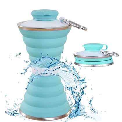 Silicone Collapsible Water Bottle for Camping & Sports (BPA Free, Leak Proof)
