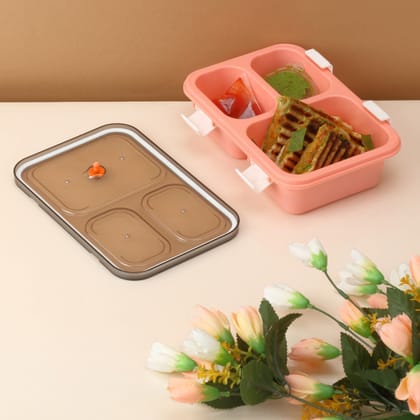 Plastic Lunch Box for Kids, Lunch Box for Kids 3 Compartment Insulated Lunch Box Tiffin Box for Boys, Girls, School & Office Men (3 Compartment Lunch Box) Plastic Lunch Box for Kids, Lunch Box for Kids 3 Compartment Insulated Lunch Box Tiffin Box for Boys, Girls, School & Office Men (3 Compartment Lunch Box)