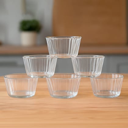 Premium Transparent Plastic Dessert Bowl Set – 6 Pieces | Assorted Colour