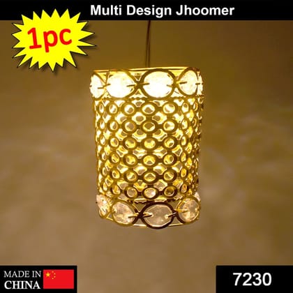 Antique Golden Jhoomer Chandelier – Diwali & Christmas Decor (1 Pc)
