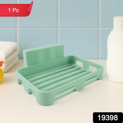 Multipurpose Wall-Mount Soap Dish with Self-Draining Slotted Base (1 Pc)