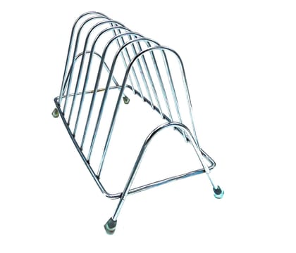 Stainless Steel Square Plate Rack Stand Holder for Kitchen | Assorted Colour