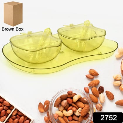 Apple Shape Tray Bowl Used For Serving Snacks And Various Food Stuffs. | Assorted Colour