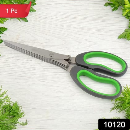 Multifunction Vegetable Stainless Steel Herbs Scissor with 5 Blades (1 Pc) Multifunction Vegetable Stainless Steel Herbs Scissor with 5 Blades (1 Pc)