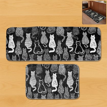 2 Pc Kitchen Floor Mat Set (40x60 cm & 45x120 cm) 2 Pc Kitchen Floor Mat Set (40x60 cm & 45x120 cm)