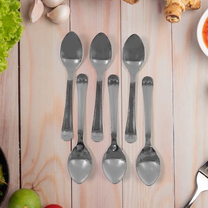 Small Stainless Steel Table Spoons (6 pcs) | Assorted Colour