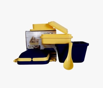 Airtight Lunch Box With Handle & Push Lock_assorted colour