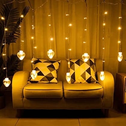 8 Feet 12 Wish Heart Ball String LED Lights With Color Box for Home Decoration, Diwali & Wedding LED Christmas Light Indoor and Outdoor Light ,Festival Decoration (Wishing Ball Warm White) 8 Feet 12 Wish Heart Ball String LED Lights With Color Box for Home Decoration, Diwali & Wedding LED Christmas Light Indoor and Outdoor Light ,Festival Decoration (Wishing Ball Warm White)
