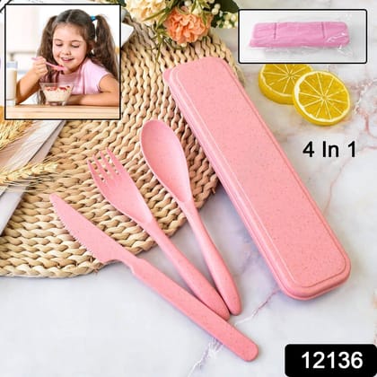 4 in 1 Travel Utensils Plastic Spoons and Forks Sets for Lunch Box (3 Pc With Case) 4 in 1 Travel Utensils Plastic Spoons and Forks Sets for Lunch Box (3 Pc With Case)
