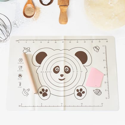 3 In 1 Silicone Baking Mat With Wooden Belan & Cake Scraper (3 Pcs Set / 50├Ч70 CM) 3 In 1 Silicone Baking Mat With Wooden Belan & Cake Scraper (3 Pcs Set / 50├Ч70 CM)
