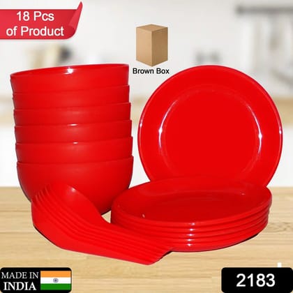 Soup Bowl Set with Spoon and Saucer - 18 pcs