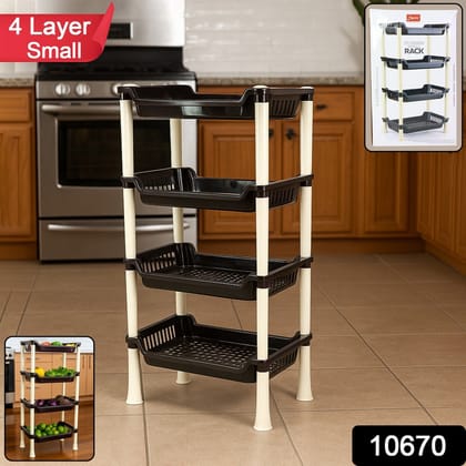 Apex 4-Layer Small Multipurpose Plastic Storage Rack