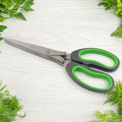Multifunction Vegetable Stainless Steel Herbs Scissor with 5 Blades (1 Pc) Multifunction Vegetable Stainless Steel Herbs Scissor with 5 Blades (1 Pc)