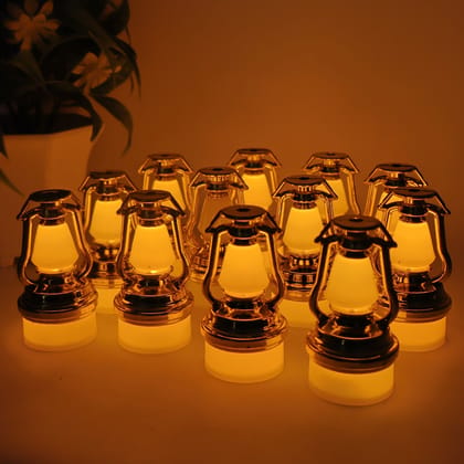 Decorative Vintage Lantern Style Flameless LED Candles (12 Pc)