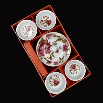 5 Pc Pudding Set used as a cutlery set for serving food purposes and sweet dishes and all in all kinds of household and official places etc. | Assorted Colour