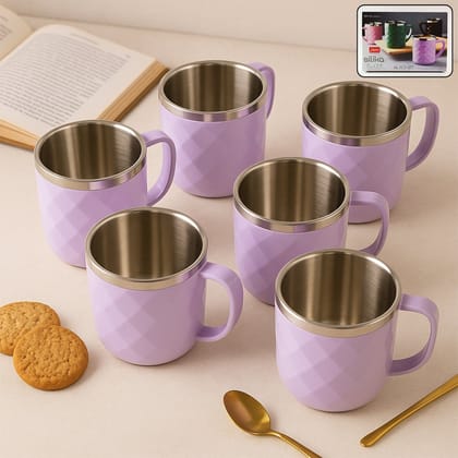 Apex Silika Approx 200 ml Tea Cup (6 Pc) | Assorted Colour