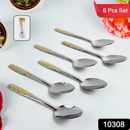 Stainless Steel Table Spoons / Baby Spoon Set Set of 6 | Assorted Colour