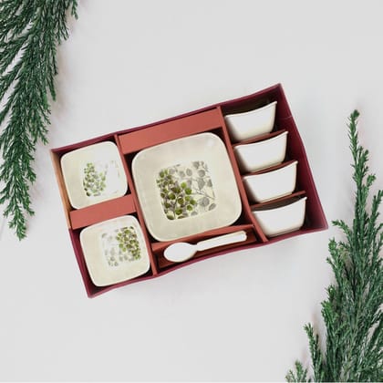 13 Pc Pudding Set used as a cutlery set for serving food purposes and sweet dishes and all in all kinds of household and official places etc. | Assorted Colour