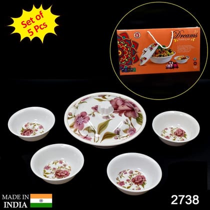 5 Pc Pudding Set used as a cutlery set for serving food purposes and sweet dishes and all in all kinds of household and official places etc. | Assorted Colour