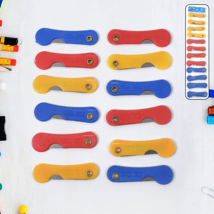 Multicolour Mini Paper Cutter Knife Pencil Knife (Pack of 12) Multicolour Mini Paper Cutter Knife Pencil Knife (Pack of 12)