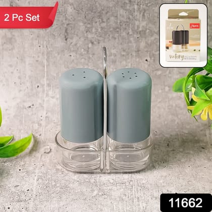 Apex Victory Salt & Pepper Dispenser Set – 2 Pcs Acrylic Seasoning Shaker | Assorted Colour
