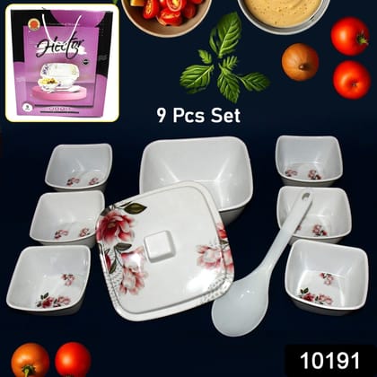 Hector High Quality Dinning Dinner / Pudding Set (9 Pcs set)