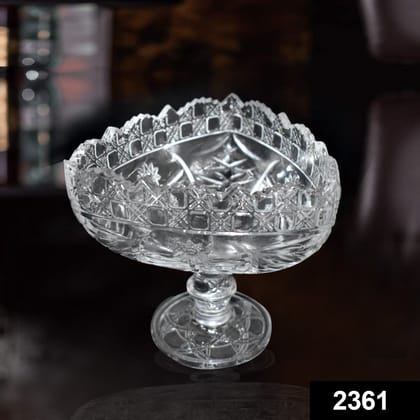 Crystal Touch Beautiful Decorative Designer Fruit Glass Bowl | Assorted Colour