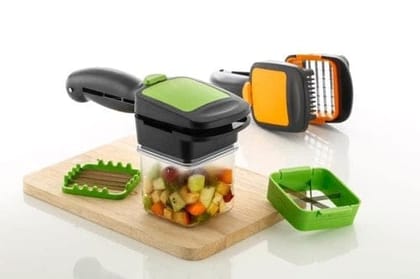 Premium Vegetable Dicer Multi Chopper Set 5 in 1 Cutting Blades Premium Vegetable Dicer Multi Chopper Set 5 in 1 Cutting Blades