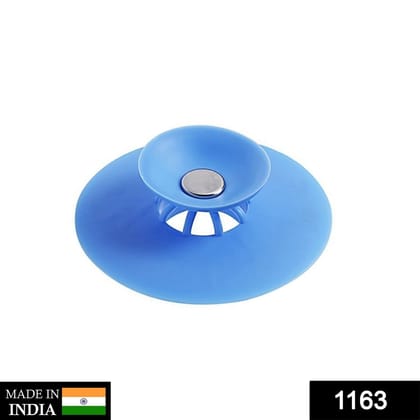 Creative 2-in-1 Silicone Sewer Sink Sealer Cover Drainer (multicolour)