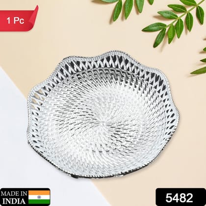 Round Traditional Multipurpose Mukhwas Serving Tray – Decorative Platters (1 Pc) | Assorted Colour