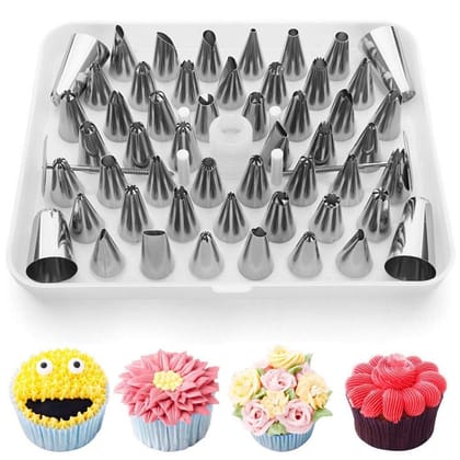 Cake Nozzle Set for Pastry Decorations (55-Piece) Cake Nozzle Set for Pastry Decorations (55-Piece)