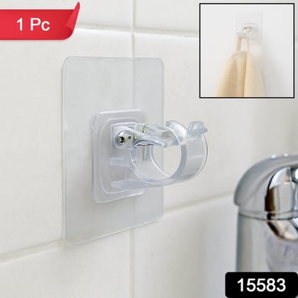 Self-Adhesive Transparent Wall Hook Holder Clip (1 Pc)