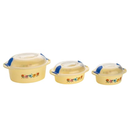 Hot N Fresh Insulated Plastic Casserole Gift Set (3 Pieces) | Assorted Colour