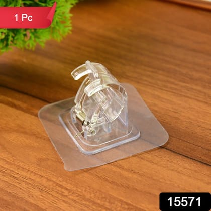 Self-Adhesive Transparent Wall with Spring-Loaded Anti-Slip Clip (1 Pc) Self-Adhesive Transparent Wall with Spring-Loaded Anti-Slip Clip (1 Pc)