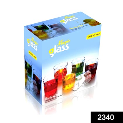 Multi Purpose Unbreakable Drinking Glass (Set of 6 Pieces) (300ml) | Assorted Colour