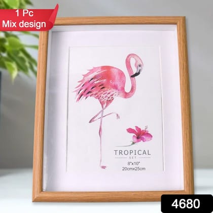 Creative Solid Wooden Photo Frame (Mix Design & Size / 1Pc)