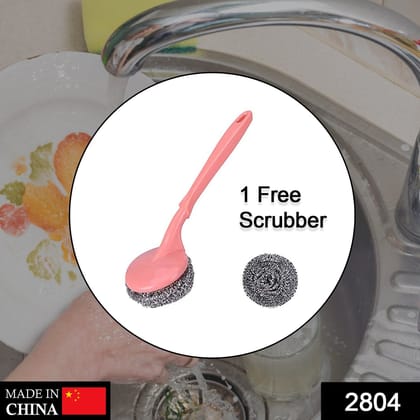 Scrubber with Handle for Kitchen and Utensil Cleaning and Hard Stains, Scrubber with Handle for Kitchen and Utensil Cleaning and Hard Stains,