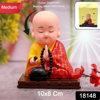 Solar Powered Sitting Buddha Statue, Moving Head and Hand (1 Pc / Medium) Solar Powered Sitting Buddha Statue, Moving Head and Hand (1 Pc / Medium)