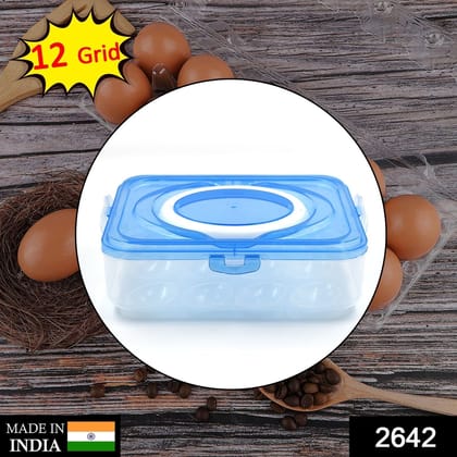 Plastic Kitchen Refrigerator Egg Storage 12 Grid 1 Layer Egg Container