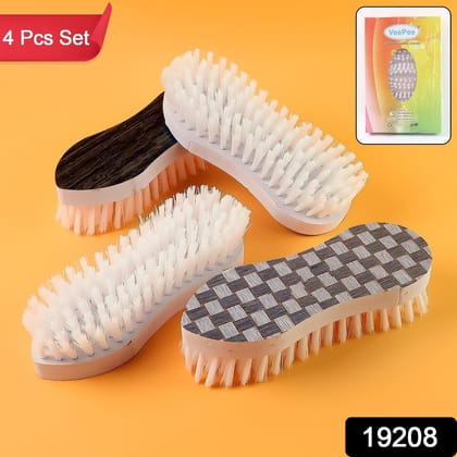 VeePee Ergonomic Curved Laundry Brush Set (4 Pc)